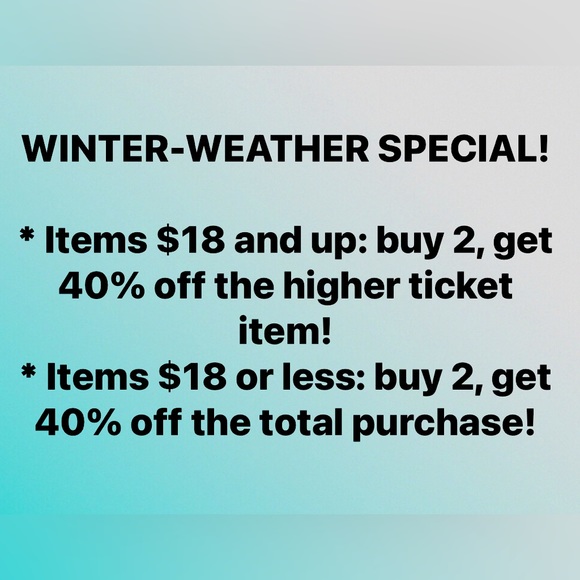 ❄️ COLD WEATHER CLOSET CLEANOUT! ❄️ (limited offer) - Picture 1 of 1